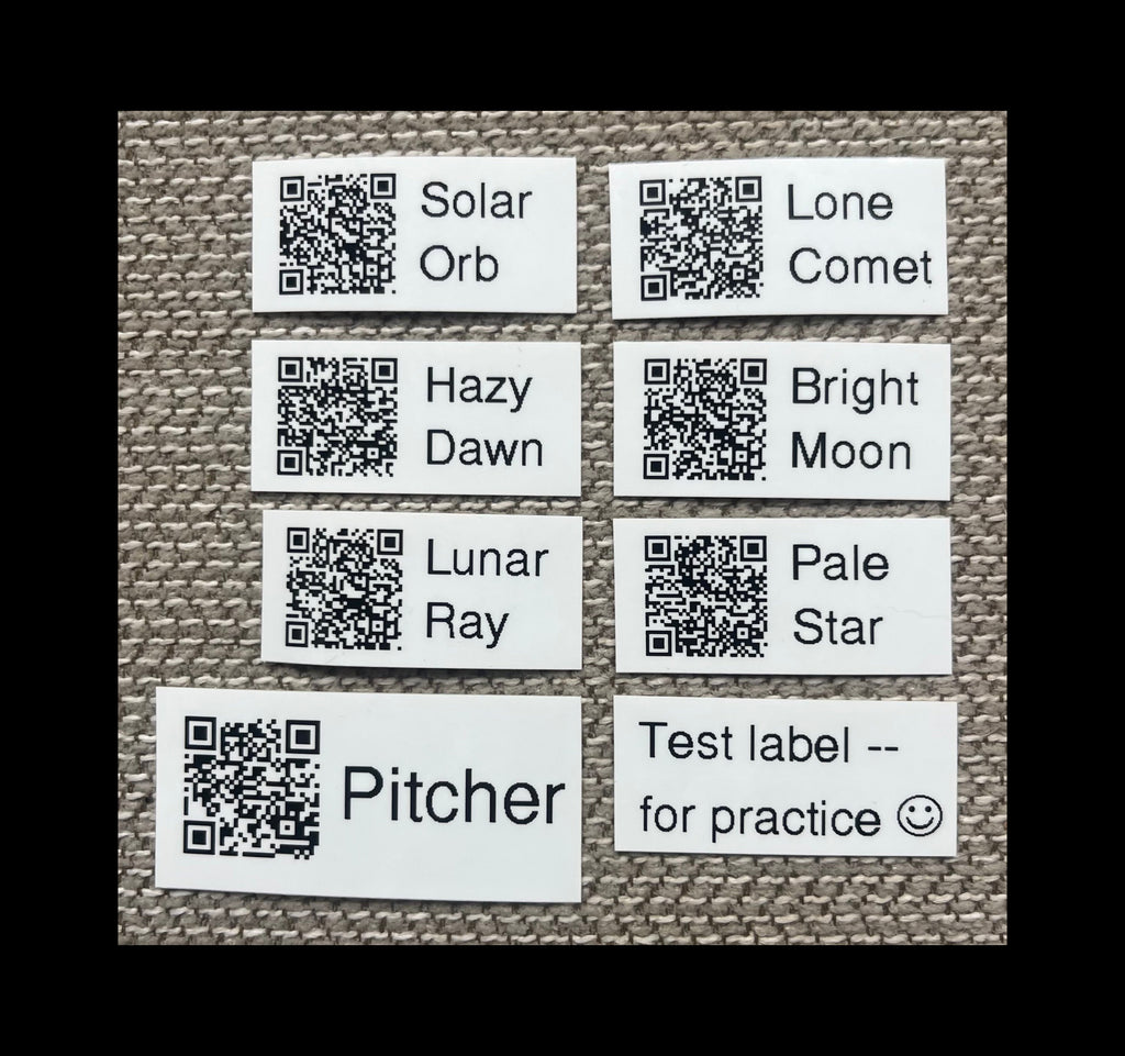 6 Bottle Scan Labels